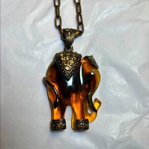 Vintage Elephant Pendant Necklace